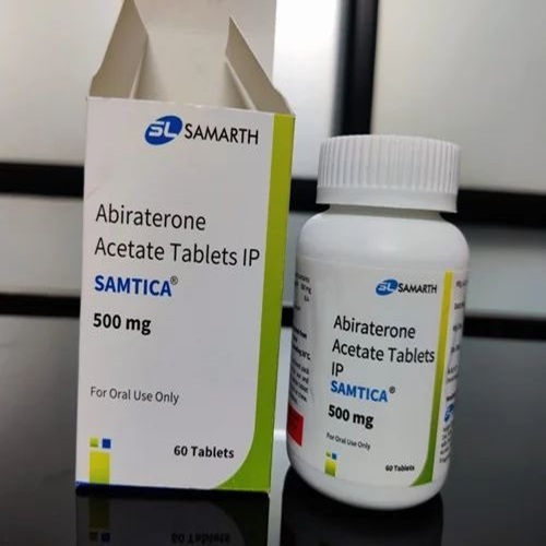 Samtica 500 abiraterone acetate tablets branded box and bottle cyp17 inhibitor prostate cancer medicine online pharmacy