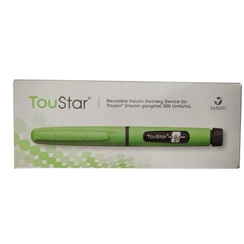 Sanofi TouStar reusable insulin pen green color with box packaging diabetes care device online pharmacy