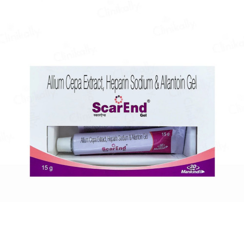 Scarend Gel 15gm tube with outer box packaging in white and pink design