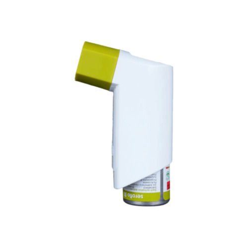Seroflo 50 Inhaler yellow cap device side view