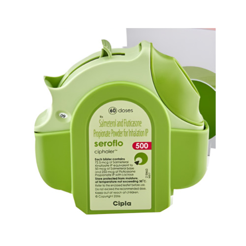 Seroflo 500 Ciphaler sealed silver pouch with box packaging