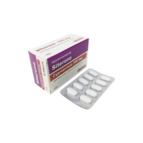 Siterone 100mg tablets front box packaging
