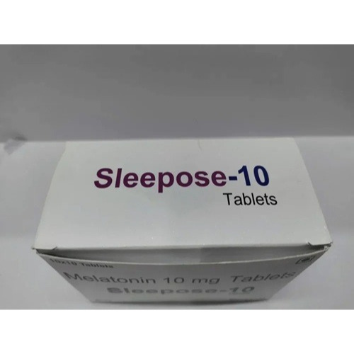 Sleepose 10mg (Trazodone) 100 tablets branded white carton with blister packs displayed, online pharmacy supplement for improved sleep quality and relaxation