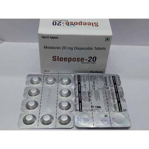 Sleepose 20mg (Trazodone) dispersible tablets silver blister strips with dosage imprint, online pharmacy treatment option for sleep aid and mental health care