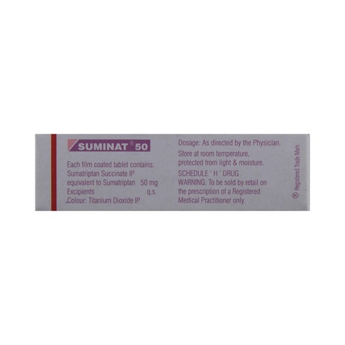 Suminat 50 5 Tablets blister strip close-up
