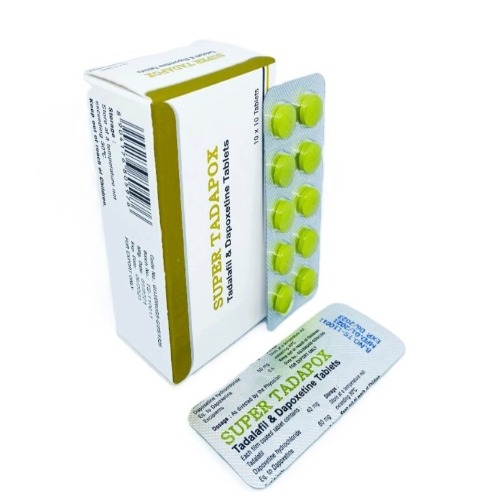 Super Tadapox 100mg tablets blister strip close-up