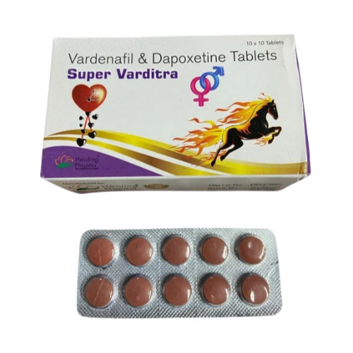 Super Varditra 20 100 tablets back side packaging