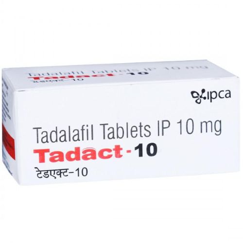 Tadact 10mg 10 tablets back side packaging