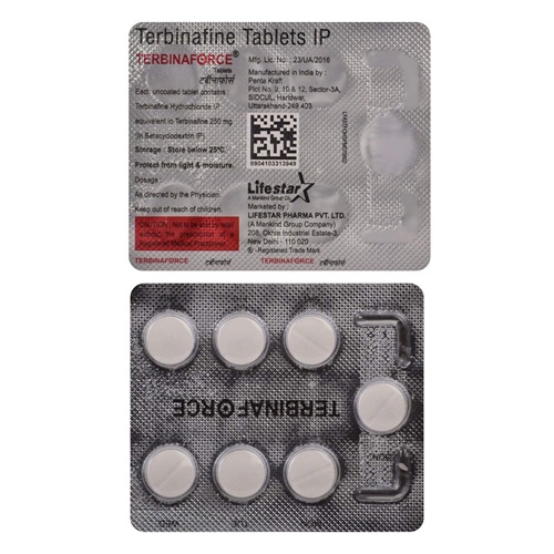 Terbinaforce 250 14 Tablets blister strip close-up