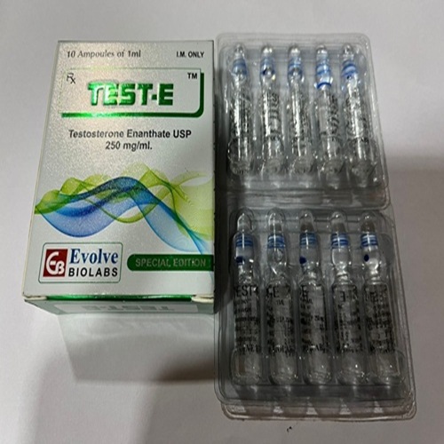 TEST-E 250mg Injection 10 Ampoules/1ml ampoule close-up