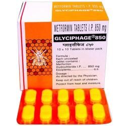Glyciphage 850mg - 100 Tablets