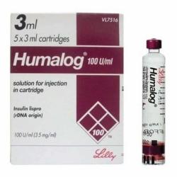 Humalog 100IU/ml, Solution for Injection - 5x3ml