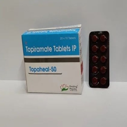 Topaheal 50 box and multiple blister packs laid flat, packaging and 200 TABLETS label legible
