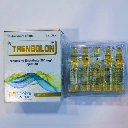 Trenbolon 200mg injection 10 ampoules arranged with box, long-acting injectable steroid medication