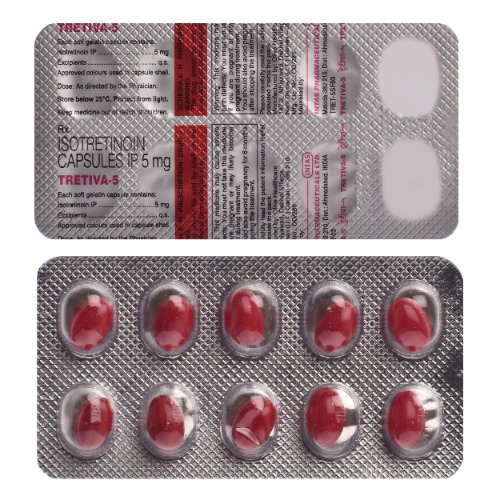 Tretiva 5mg blister pack front view