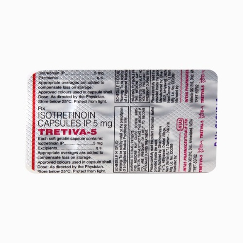 Tretiva 5mg blister pack back view