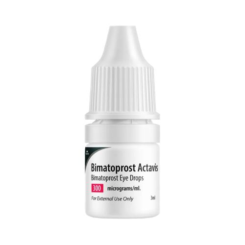 Actavis Bimatoprost Eye Drops 0.03% 3ml small bottle front label