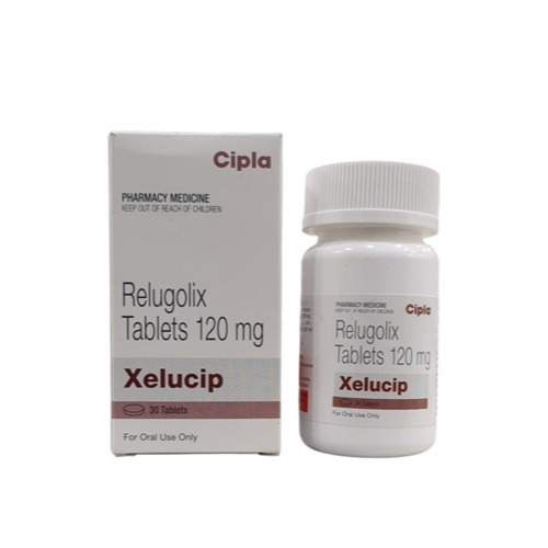 Xelucip 120 30 tablets bottle and box relugolix hormone therapy online pharmacy