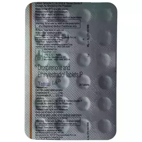 Yamini LS 24 tablets blister pack drospirenone ethinyl estradiol combined oral contraceptive online pharmacy