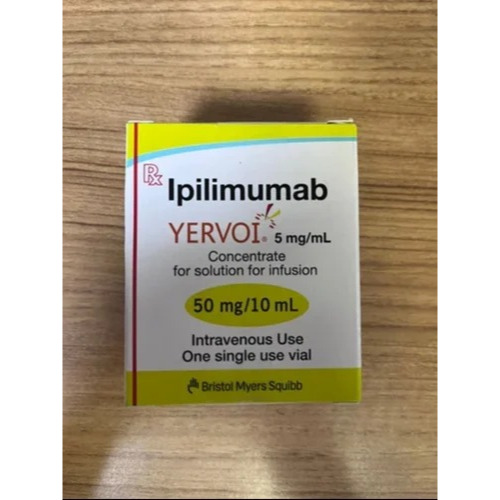 Yervoi 50mg 10ml solution for injection branded box ipilimumab monoclonal antibody therapy online pharmacy