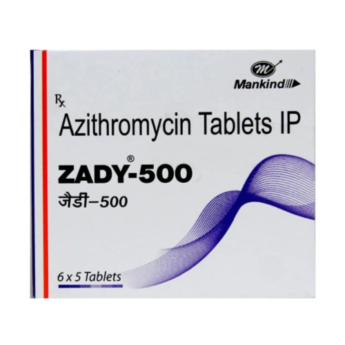 Zady 500 tablets front box packaging close-up