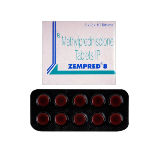 Zempred 8mg tablets blister strip close-up