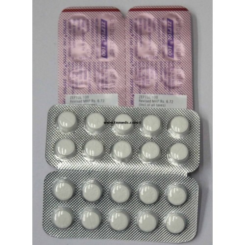 Zeptol 100 100 Tablets box with outer carton
